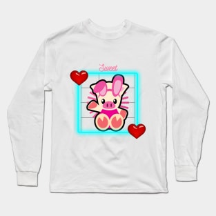 Cute Baby Pig Bunny Long Sleeve T-Shirt